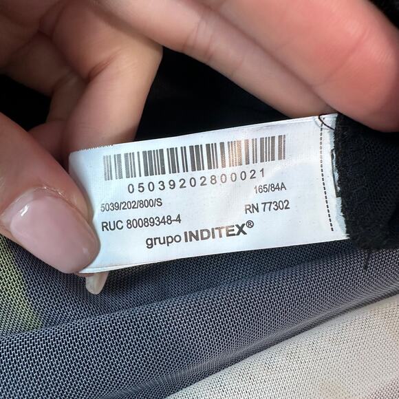 ZARA Strapless Midi Dress Floral Print Tulle Ruched Y2k Style Maxi Blogger Fav - Picture 11 of 15